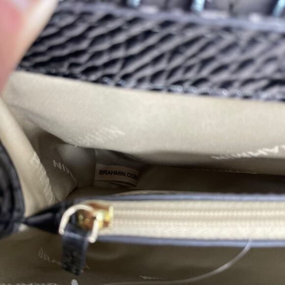 Brahmin Rosalie Leather Crossbody Bag Norcturnal Melbourne Charcoal Gray - Picture 15 of 16